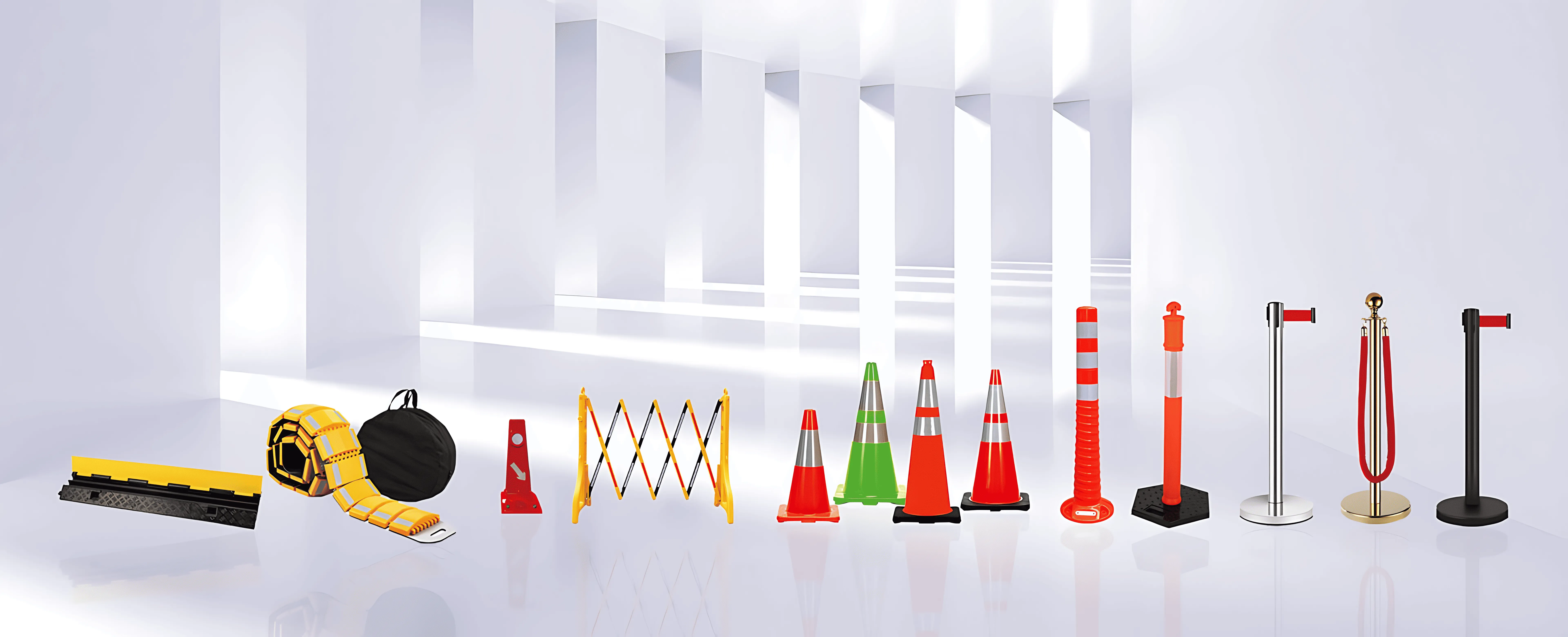 From traffic cones to cable protectors and barriers, JinCheng provides durable roadway safety products for global traffic management projects.